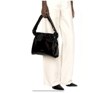 Staud Lisbett Bag in Black patent leather